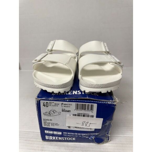 -885 Birkenstock Regular Fit, Arizona White-EU-40, US-9 Womens - Picture 2 of 5